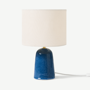 Nooby Table Lamp, Blue Reactive Glaze Ceramic